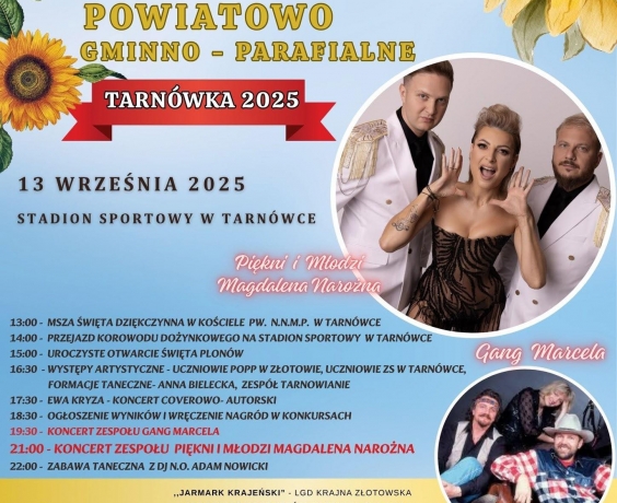 Dożynki Powiatowo-Gminno-Parafialne w Tarnówce